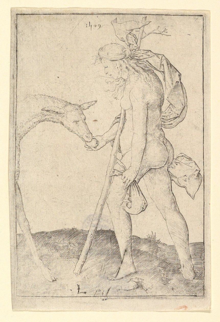 Mulher com o Rabo, 1509. de Lucas van Leyden