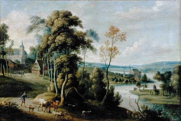Paisagem (óleo sobre tela) de Lucas van Uden