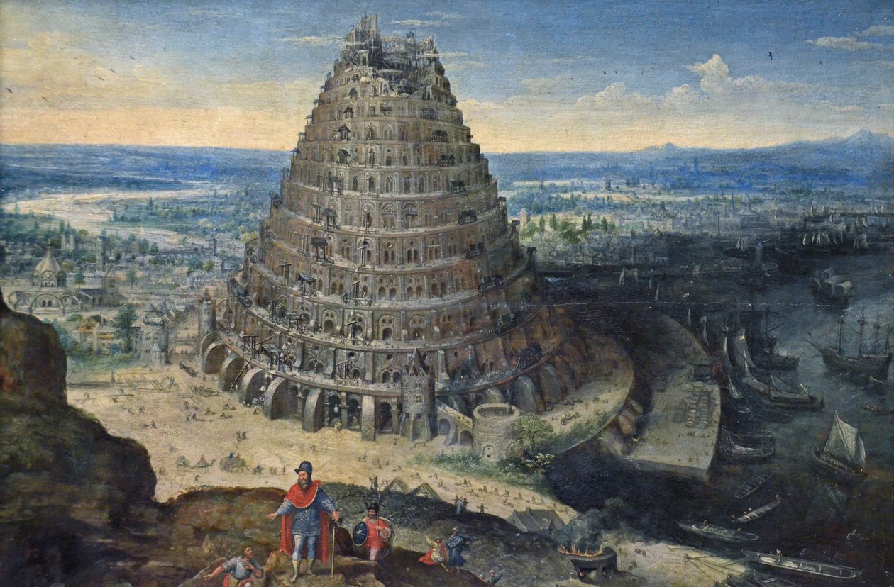 Francês:  La Tour de Babel A Torre de Babel de Lucas van Valckenborch