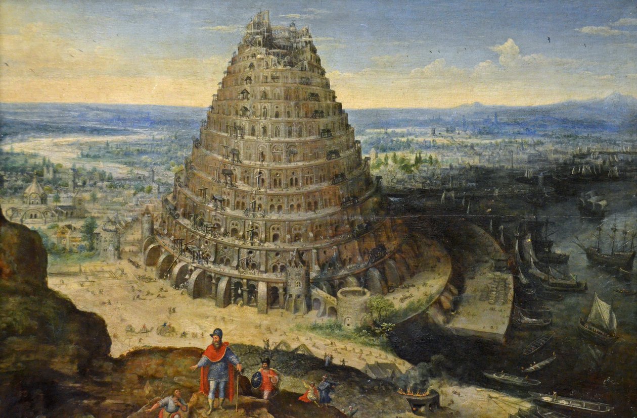 Francês:  La Tour de Babel A Torre de Babel de Lucas van Valckenborch