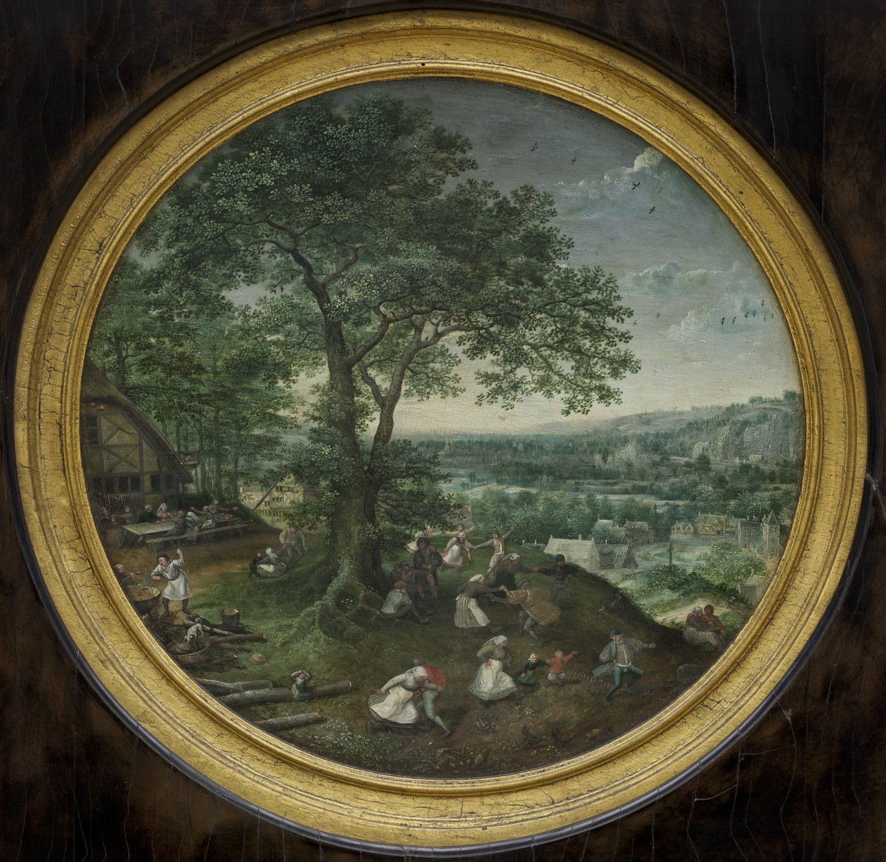 Camponeses Fazendo Alegre (Kermis) de Lucas van Valckenborch