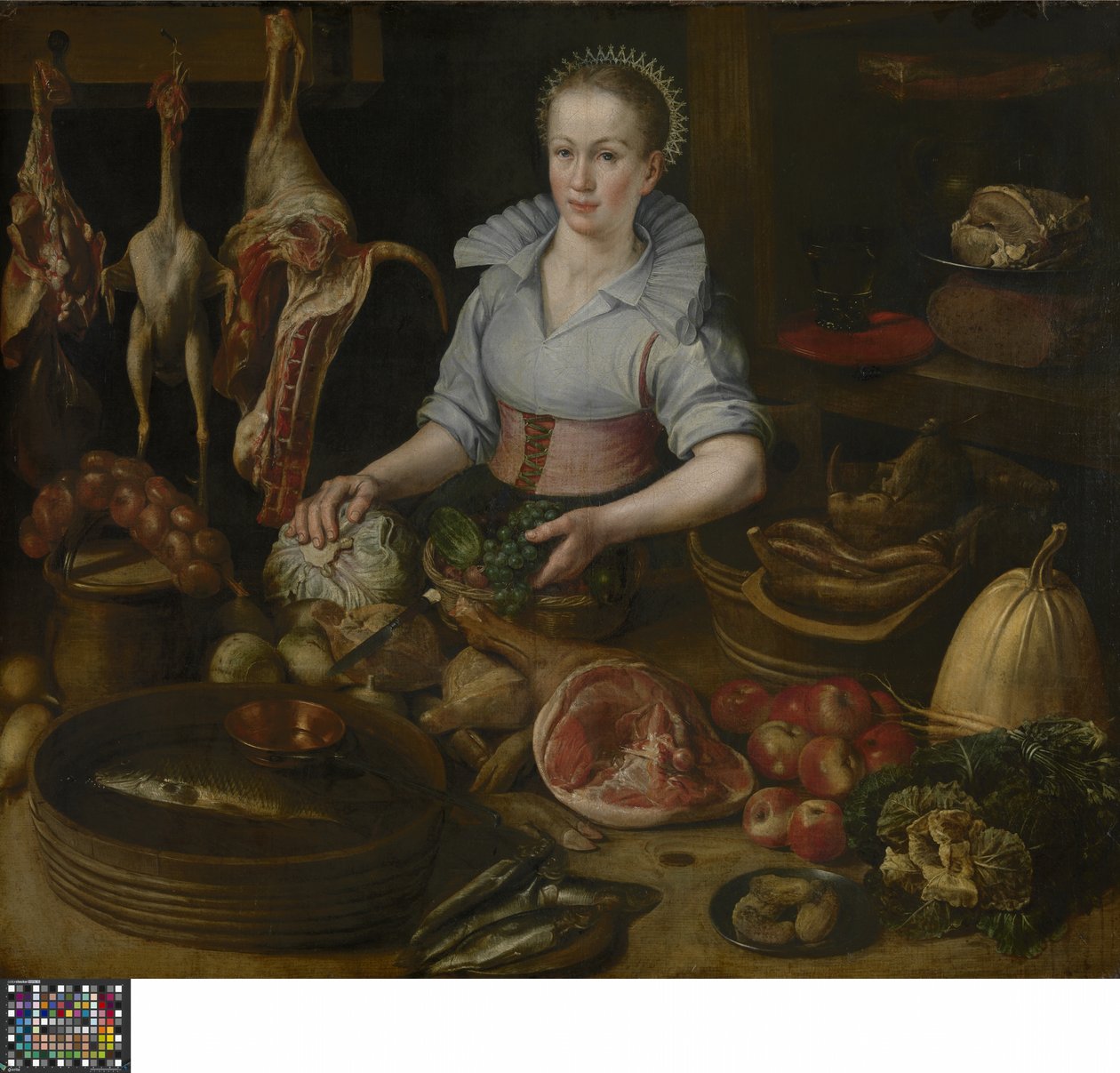 A Cozinheira (óleo sobre painel) de Lucas van Valckenborch