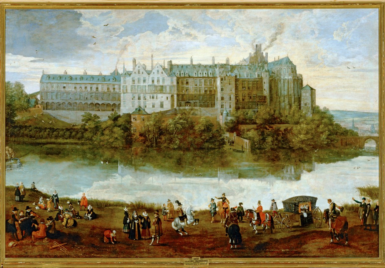 O Palácio Real de Bruxelas ... (pintura sobre tela) de Lucas van Valckenborch