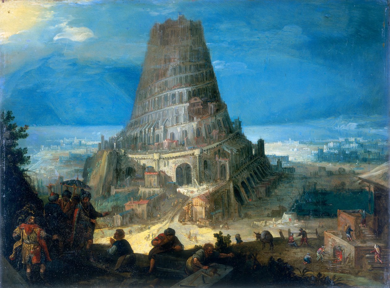 A Torre de Babel, 1595 de Lucas van Valckenborch