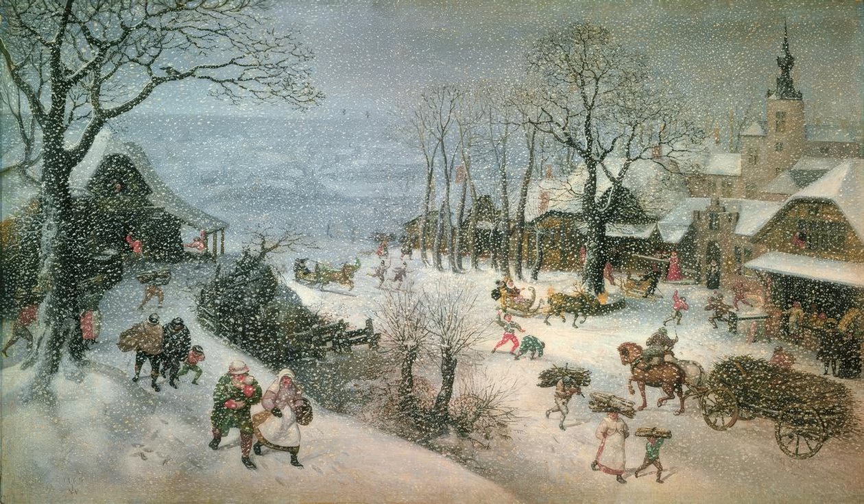 Paisagem de inverno - fevereiro de Lucas van Valckenborch