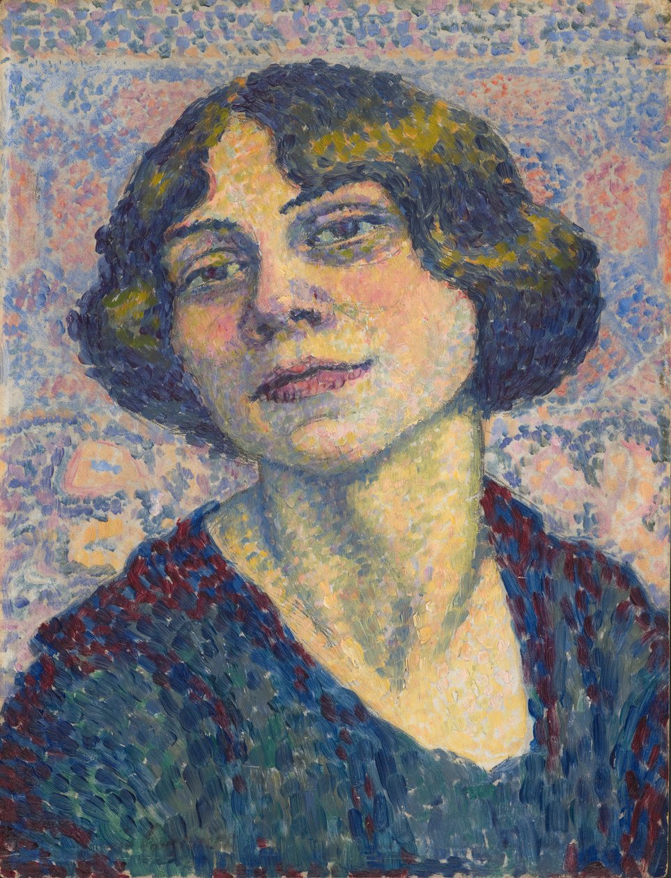 Auto-retrato, c.1905-10 (óleo sobre painel) de Lucie Cousturier
