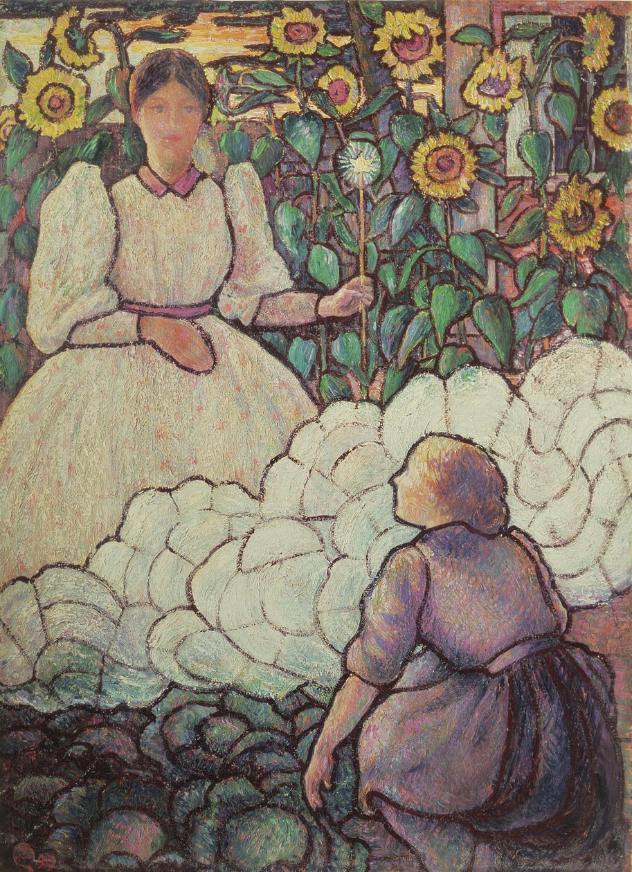 Cinderela e sua fada madrinha, 1892 de Lucien Pissarro