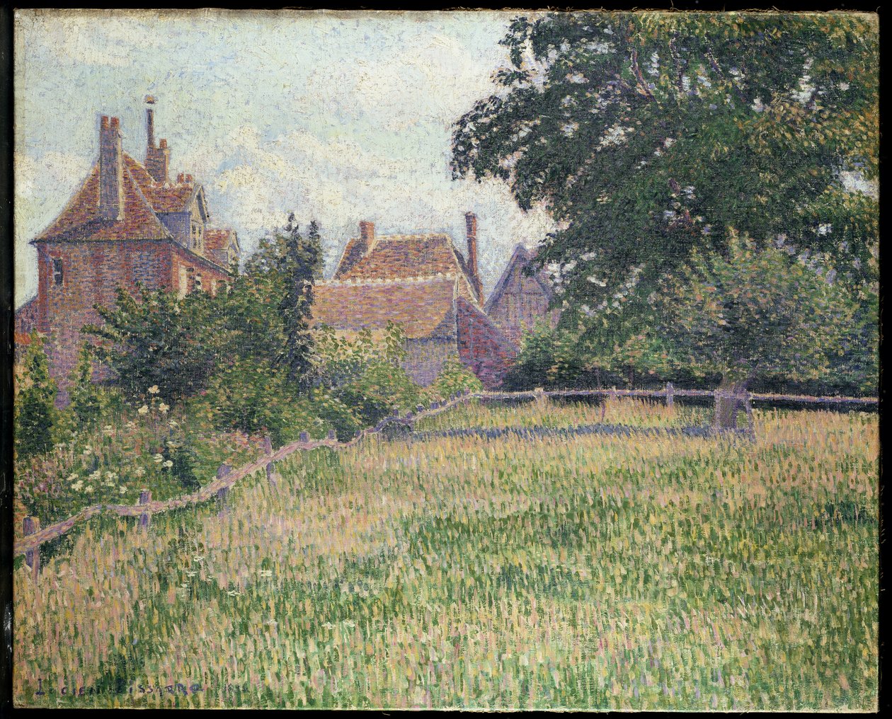 A Casa dos Surdos, Éragny, 1886 de Lucien Pissarro