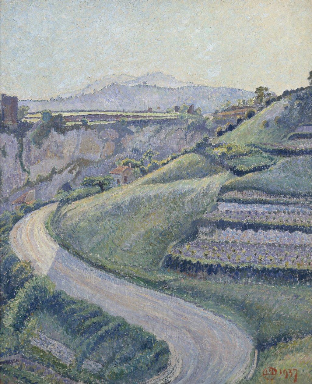 A nova rota, Cotignac, 1937 de Lucien Pissarro