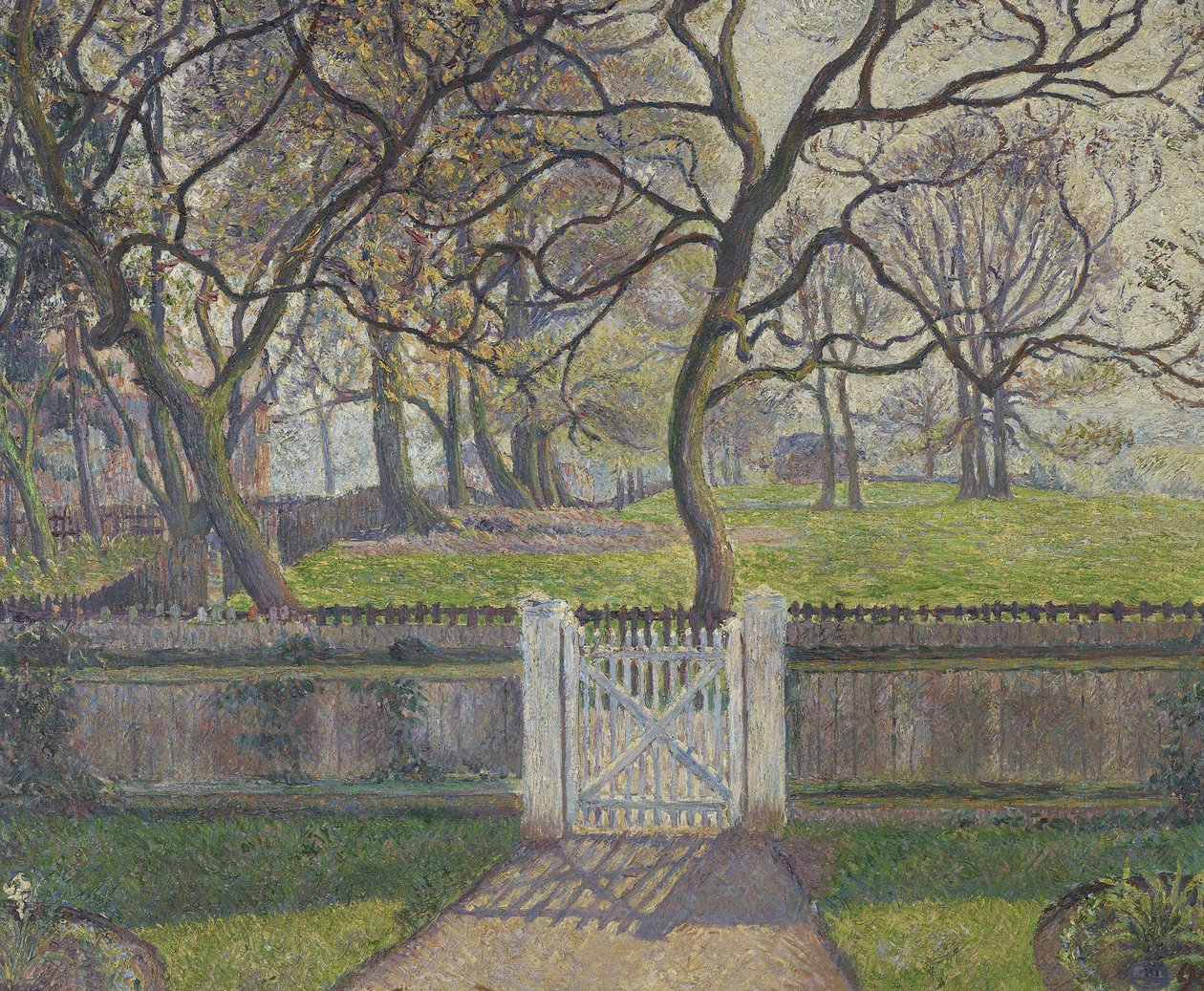 O Portão do Jardim, Epping, 1894 de Lucien Pissarro