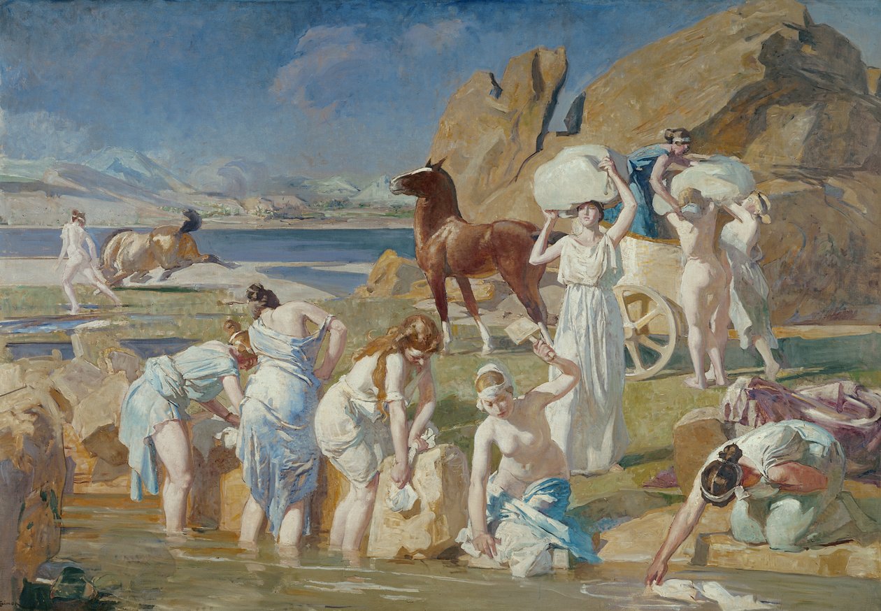 Nausicaa na fonte de Lucien Simon