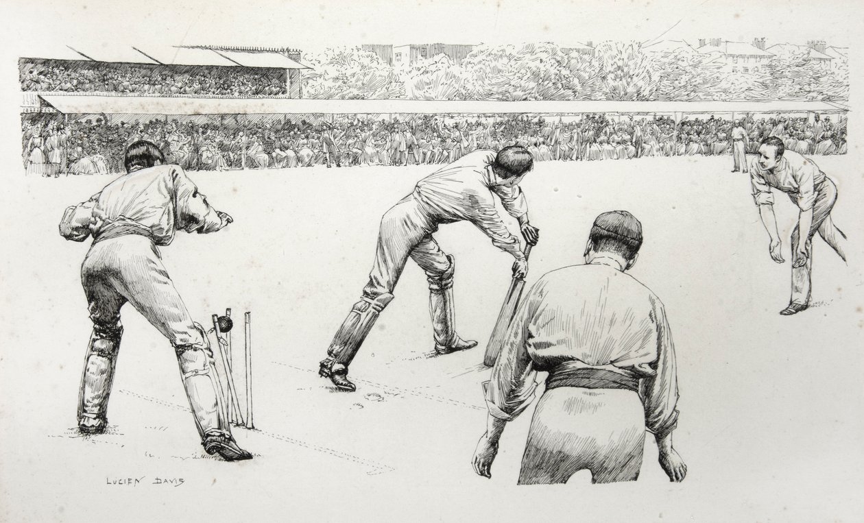 Uma partida em Lords (tinta) de Lucien Davis