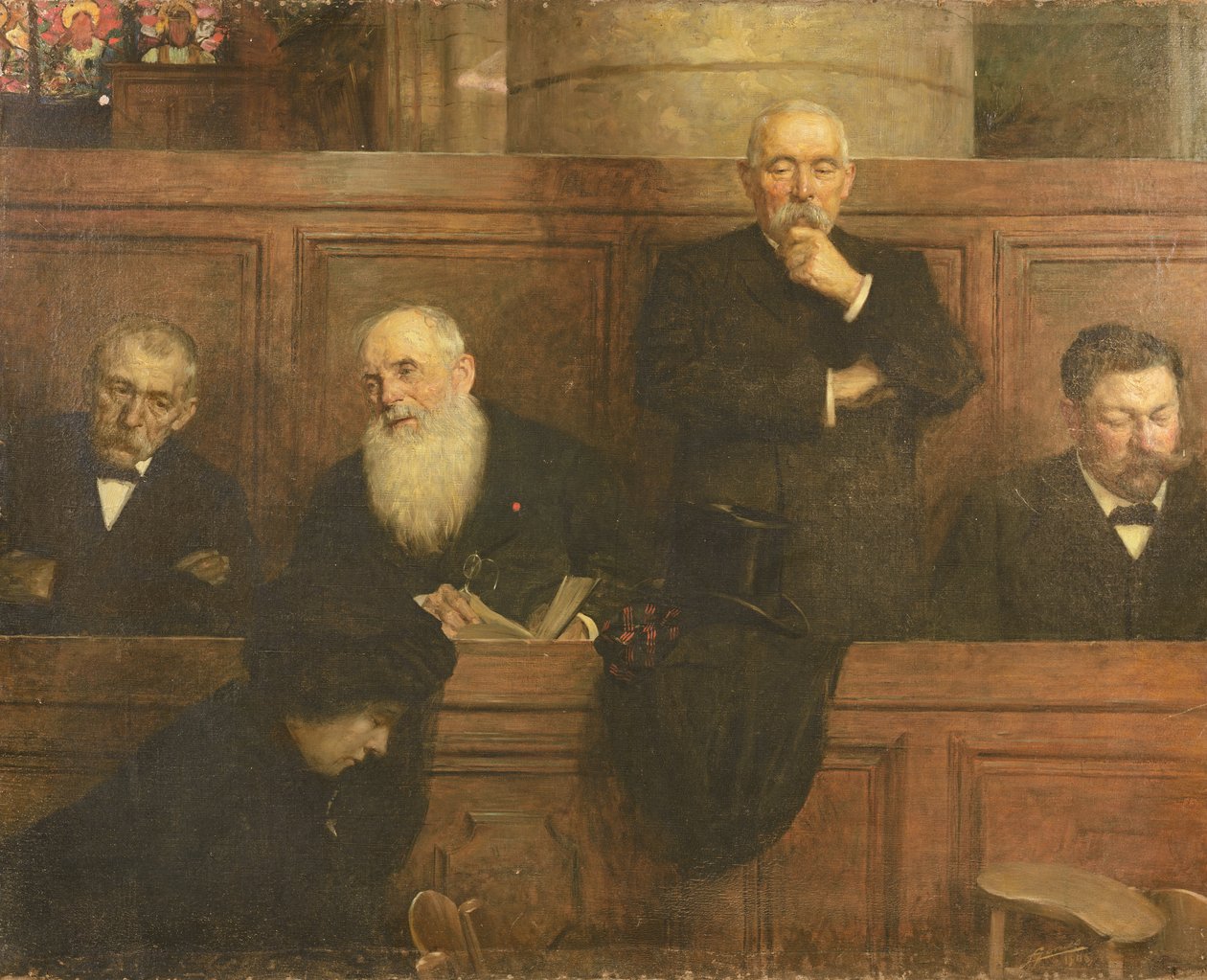 Os Guardiões da Igreja (óleo sobre tela) de Lucien Hector Jonas