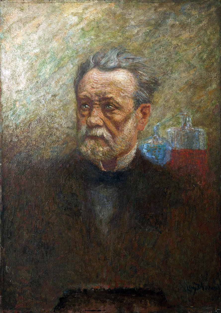 Retrato de Louis Pasteur (1822-1895) (óleo sobre tela) de Lucien Levy Dhurmer