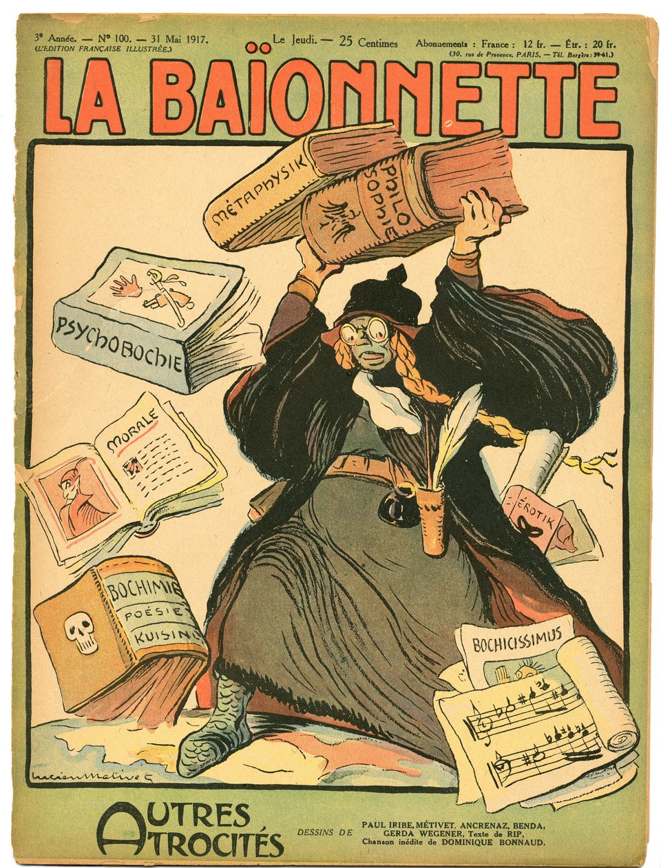 Capa de "La Baionnette", Satirical in Colors de Lucien Metivet