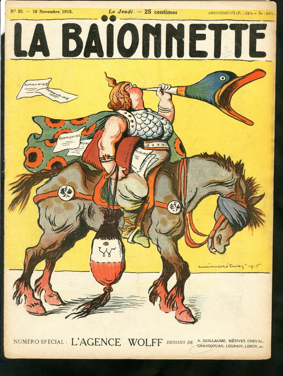 Capa de "La Baionnette", Sátira Colorida de Lucien Metivet