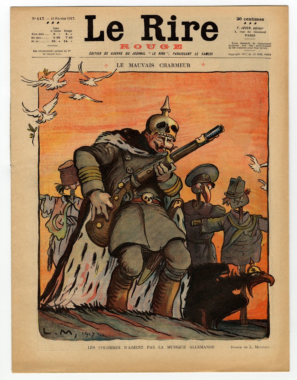 Capa do "Le Rire rouge", Satirical in Colour de Lucien Metivet