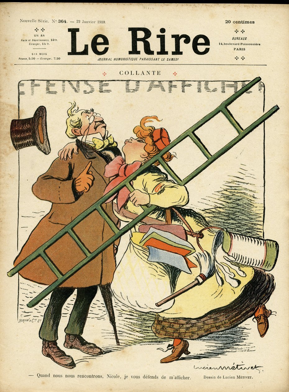 Ilustração para a capa Le Rire, 22/01/10 : feminismo (gravura) de Lucien Metivet