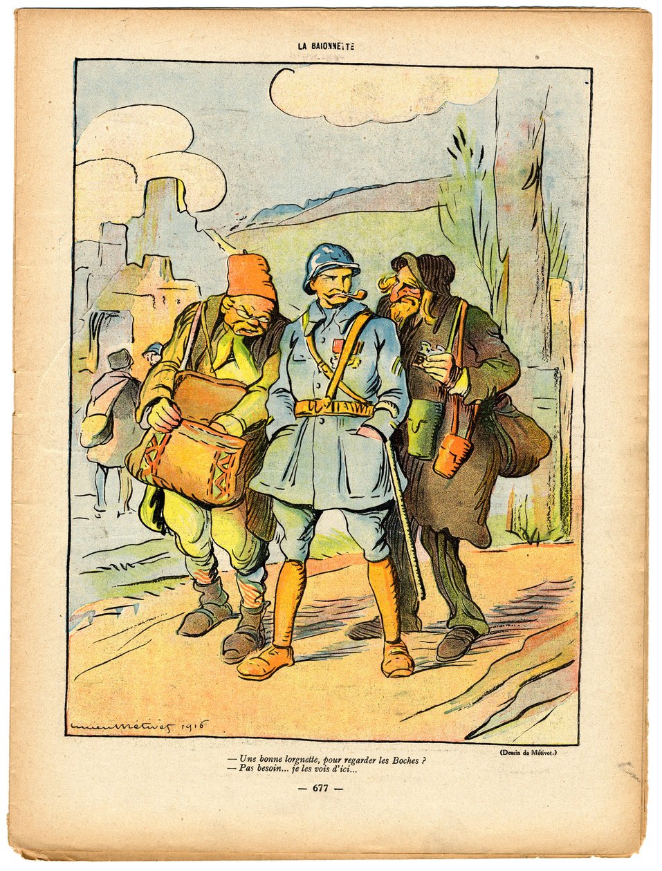 La Baionnette, Sátira Colorida de Lucien Metivet