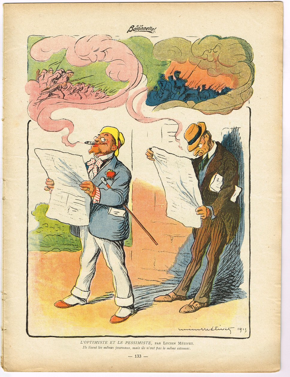 La Baionnette, Sátira Colorida de Lucien Metivet