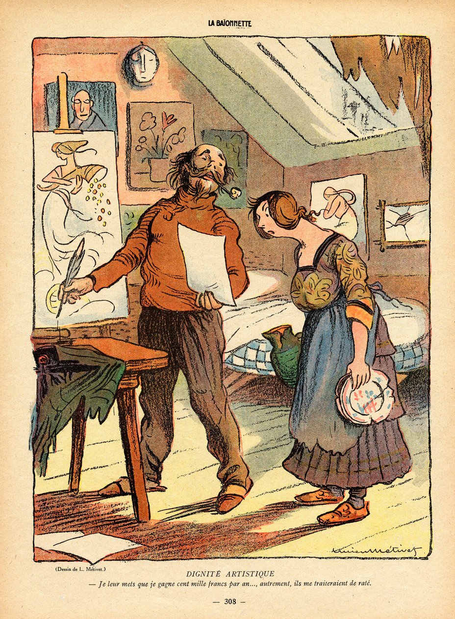 La Baionnette, Sátira Colorida de Lucien Metivet