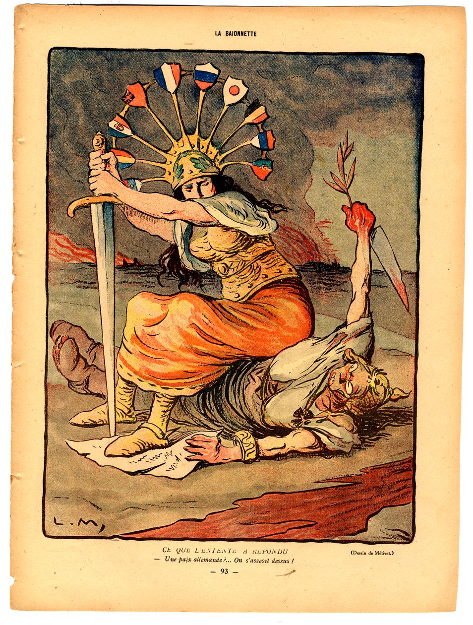 La Baionnette, Sátira Colorida de Lucien Metivet