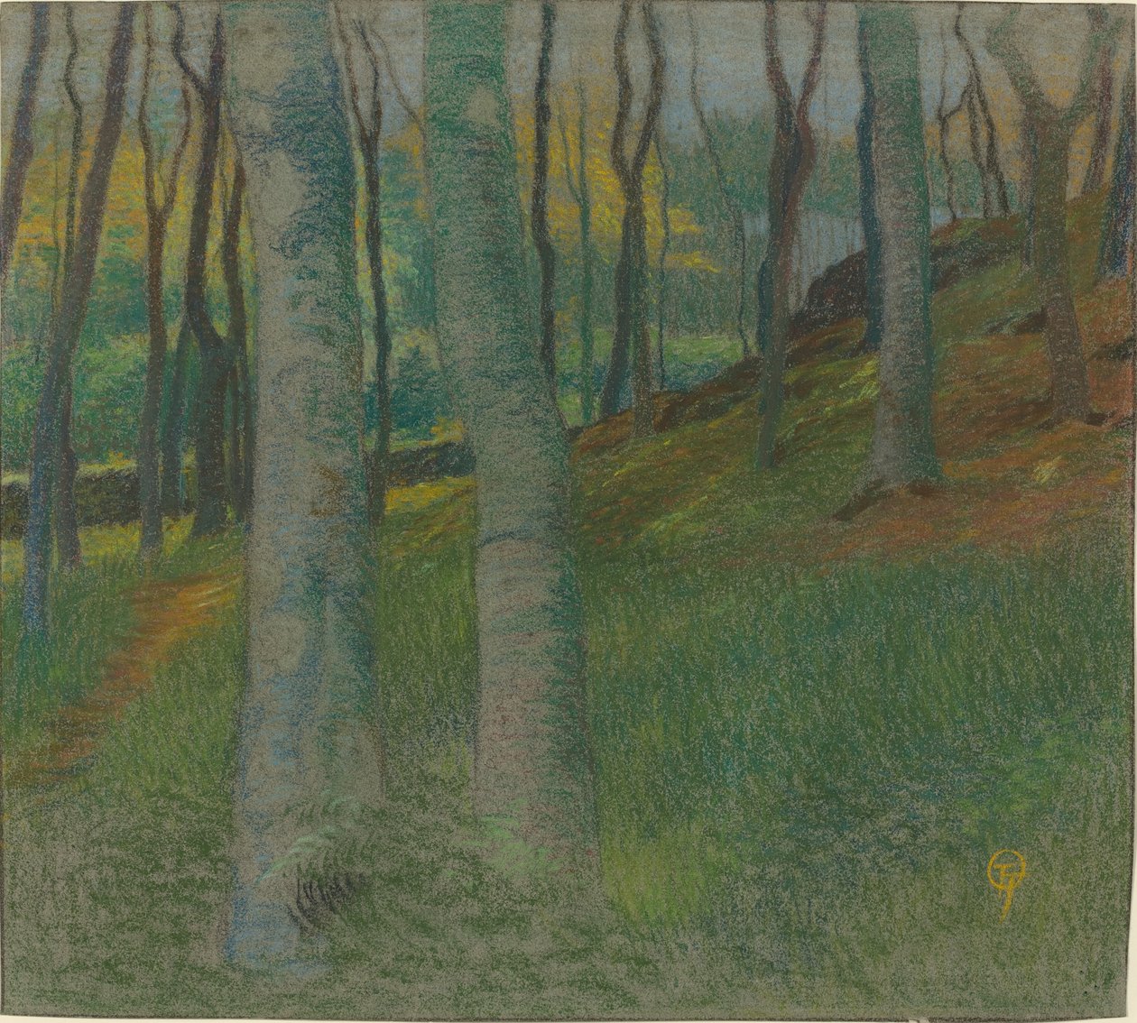 Paisagem arborizada de Lucien Ott