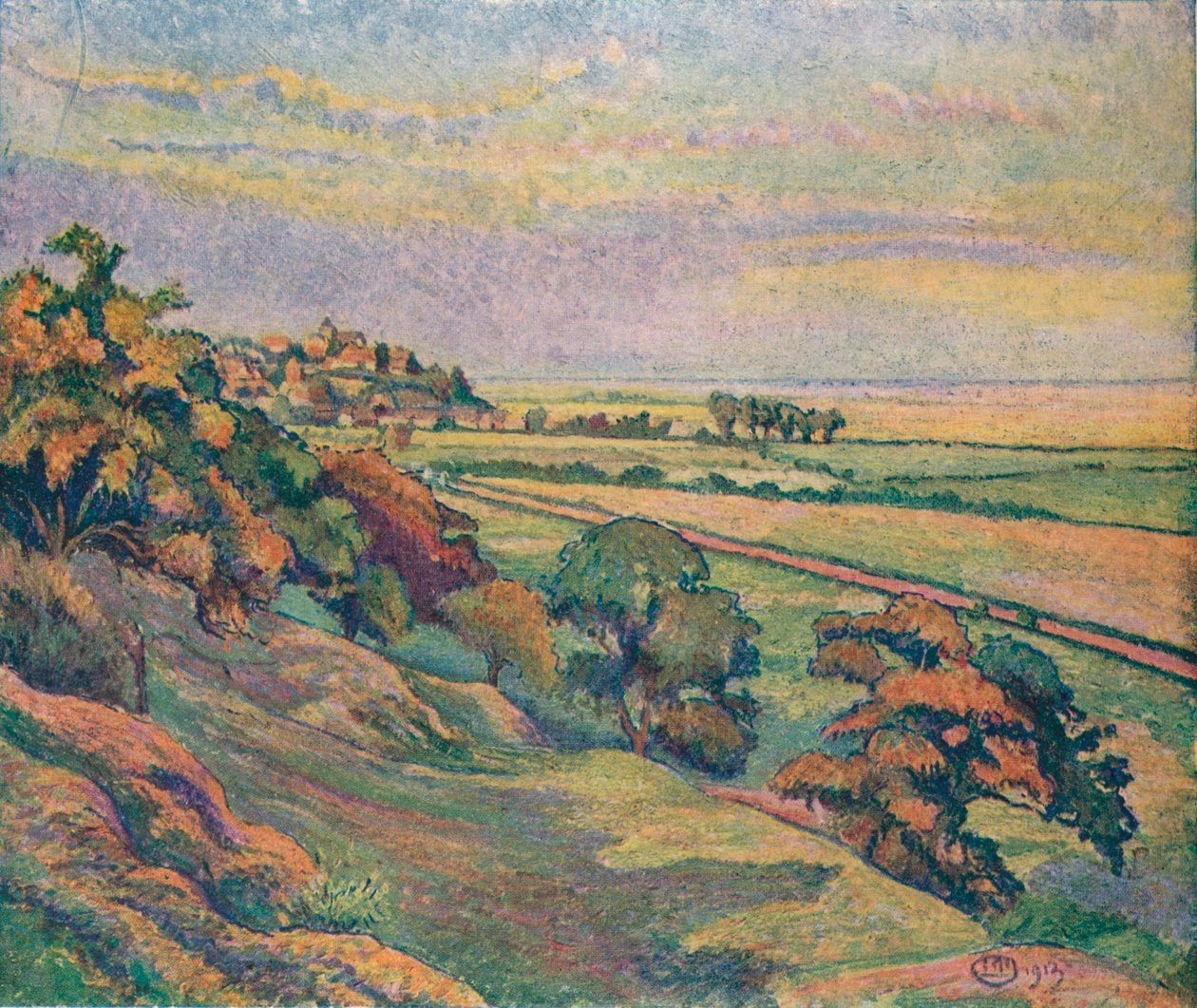 Centeio de Cadborough, Sunset, 1913 de Lucien Pissaro