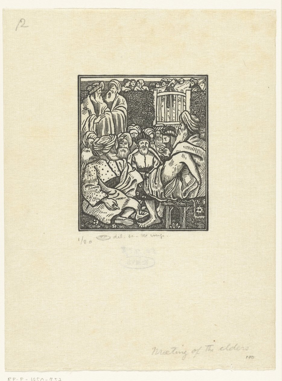 Encontro de Boaz com os dez anciãos de Lucien Pissarro