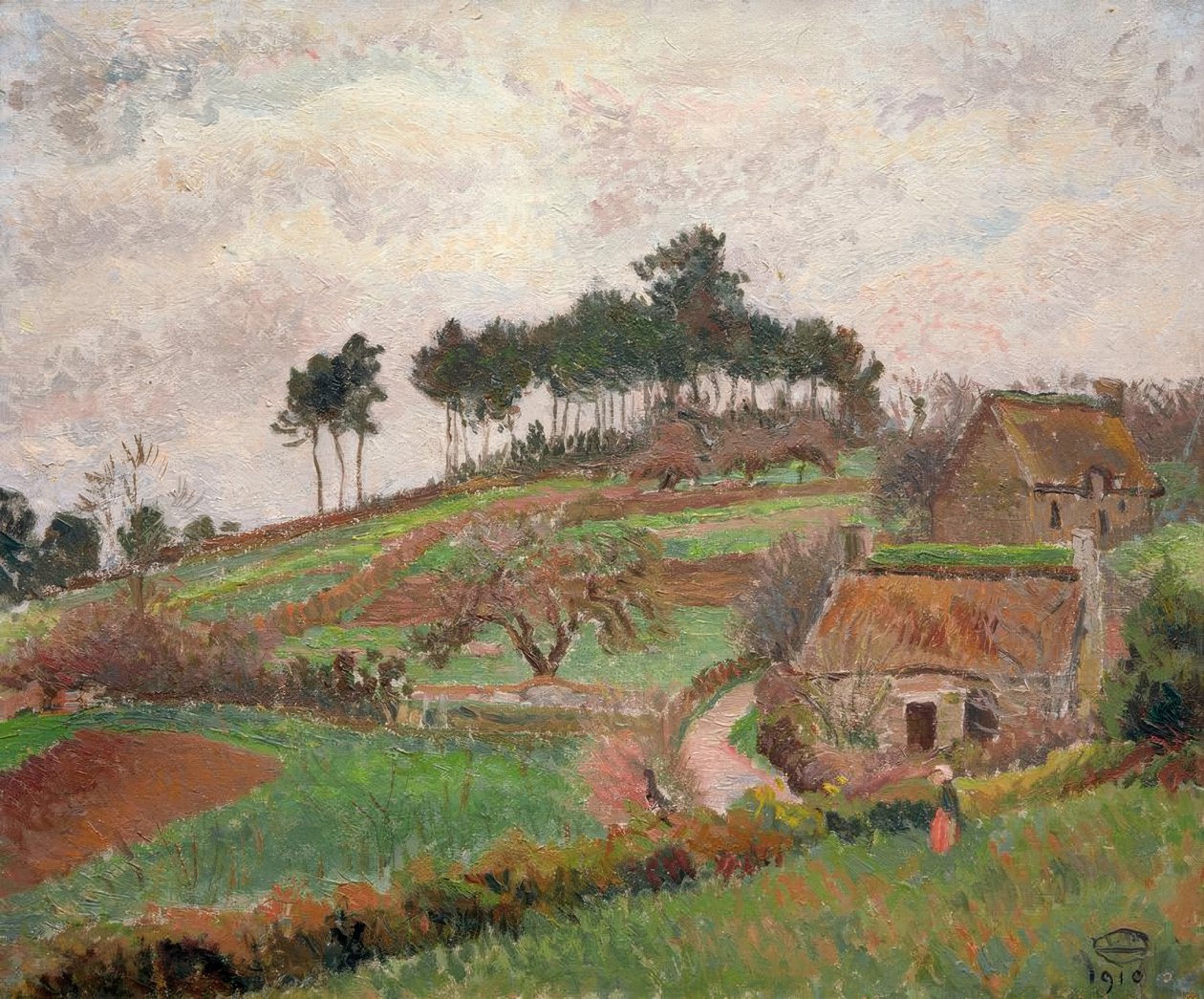Brittany Cottages, Riec de Lucien Pissarro