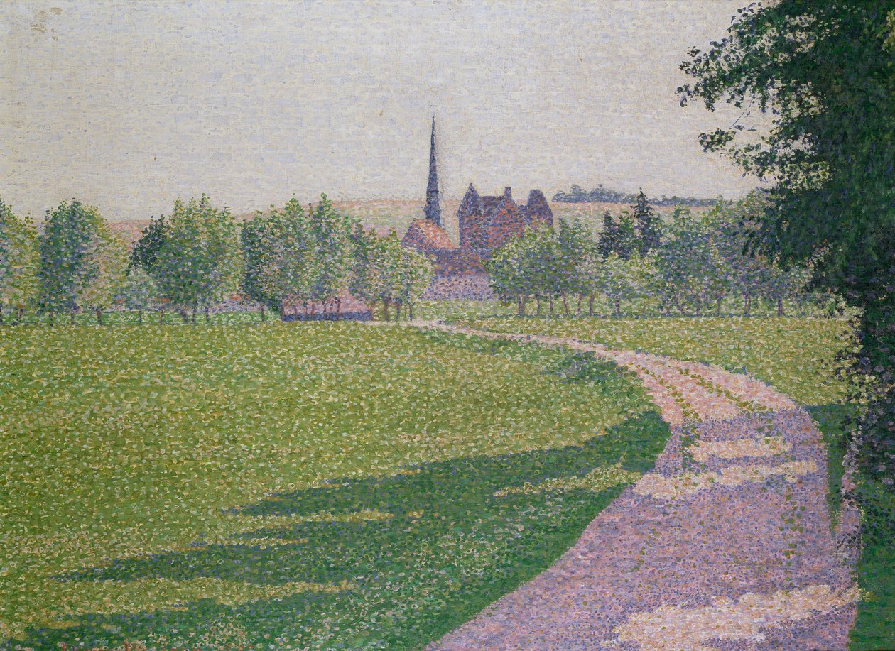 Igreja Eragny, 1886 de Lucien Pissarro