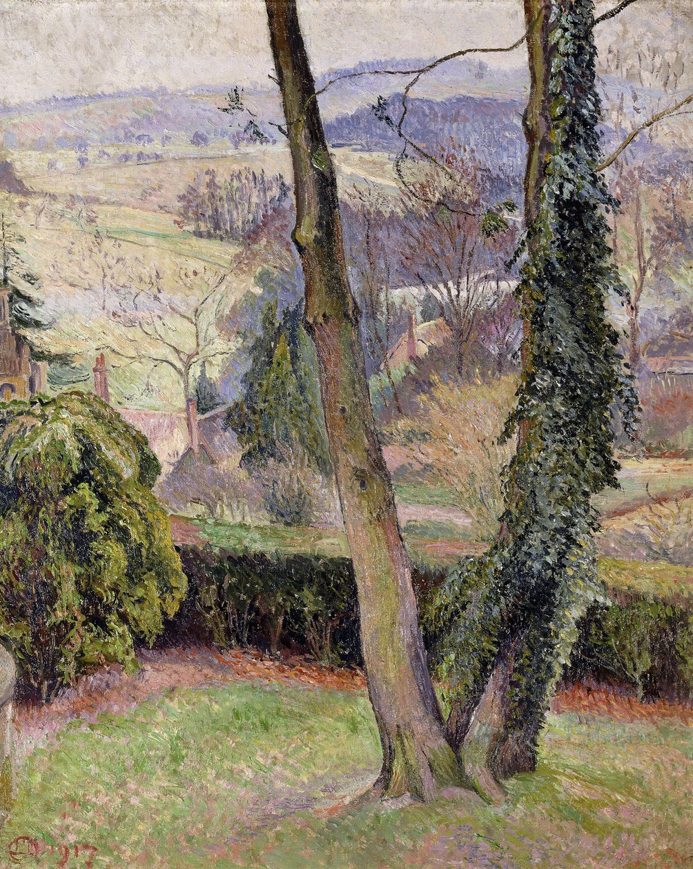 Geada e Névoa, Summerleaze, East Knoyle de Lucien Pissarro