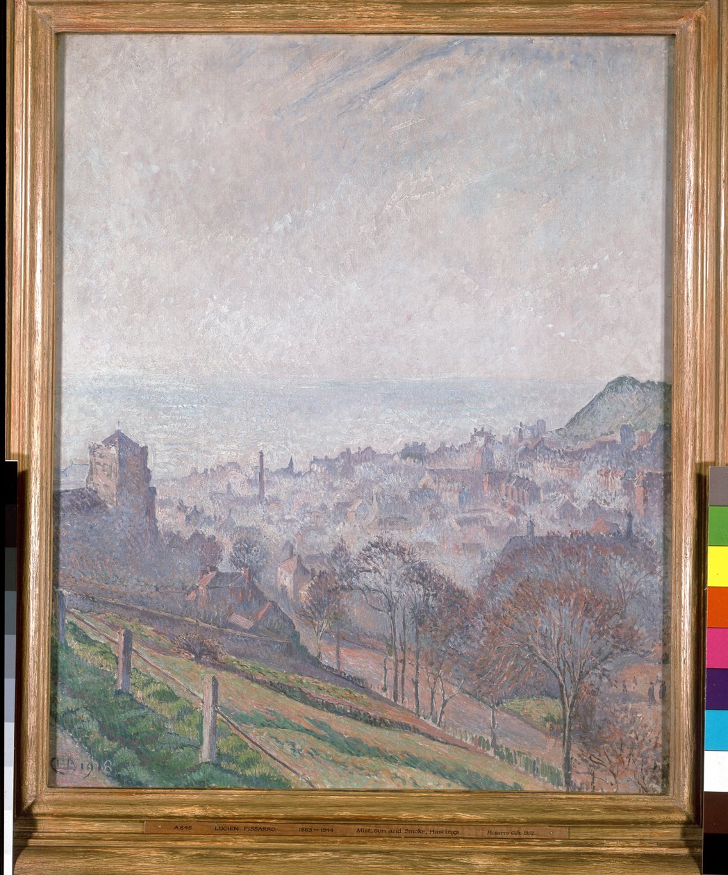 Hastings: Névoa, Sol e Fumaça de Lucien Pissarro