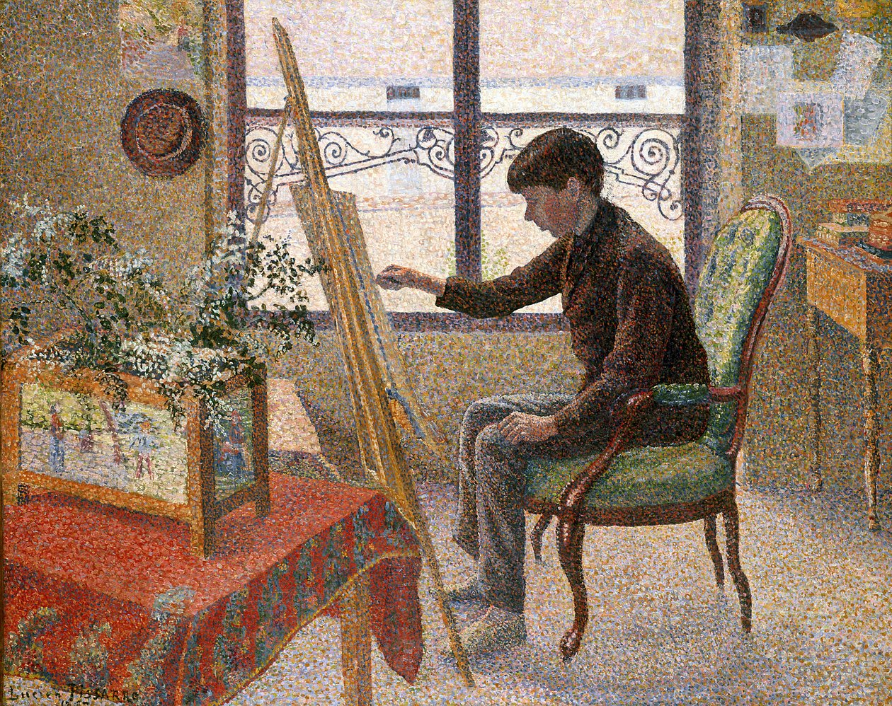 Interior do Estúdio (óleo sobre tela) de Lucien Pissarro