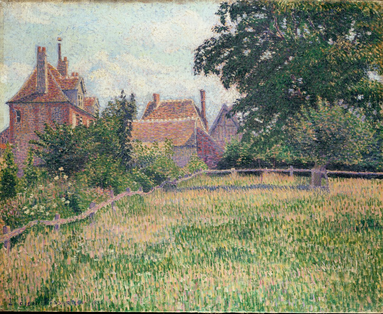 The House of the Deaf, Eragny, 1886 de Lucien Pissarro
