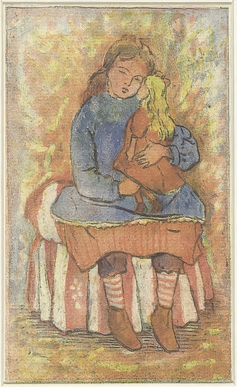 Menina com boneca de Lucien Pissarro