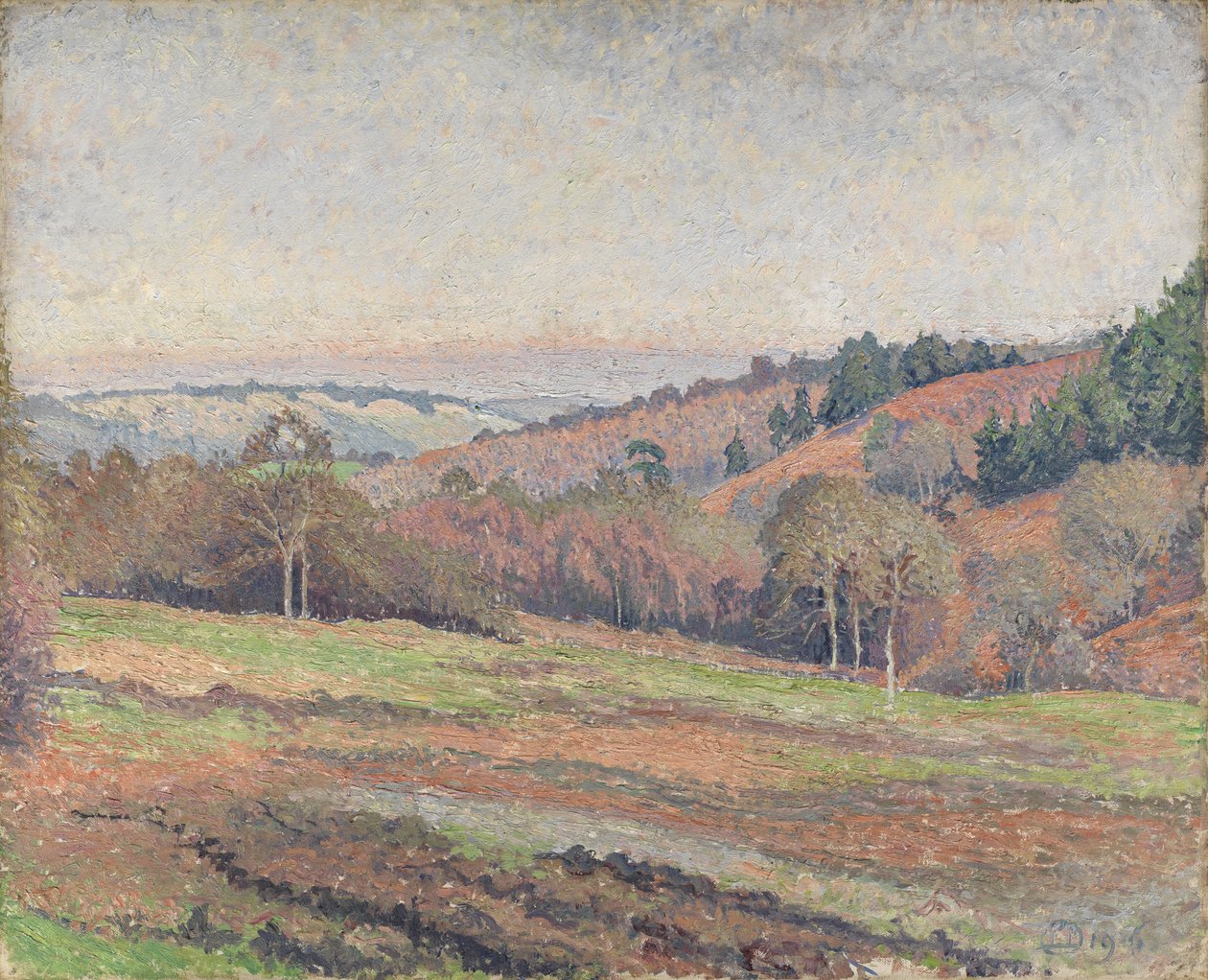 Old Mark&39;s Field, Coldharbour, Surrey de Lucien Pissarro