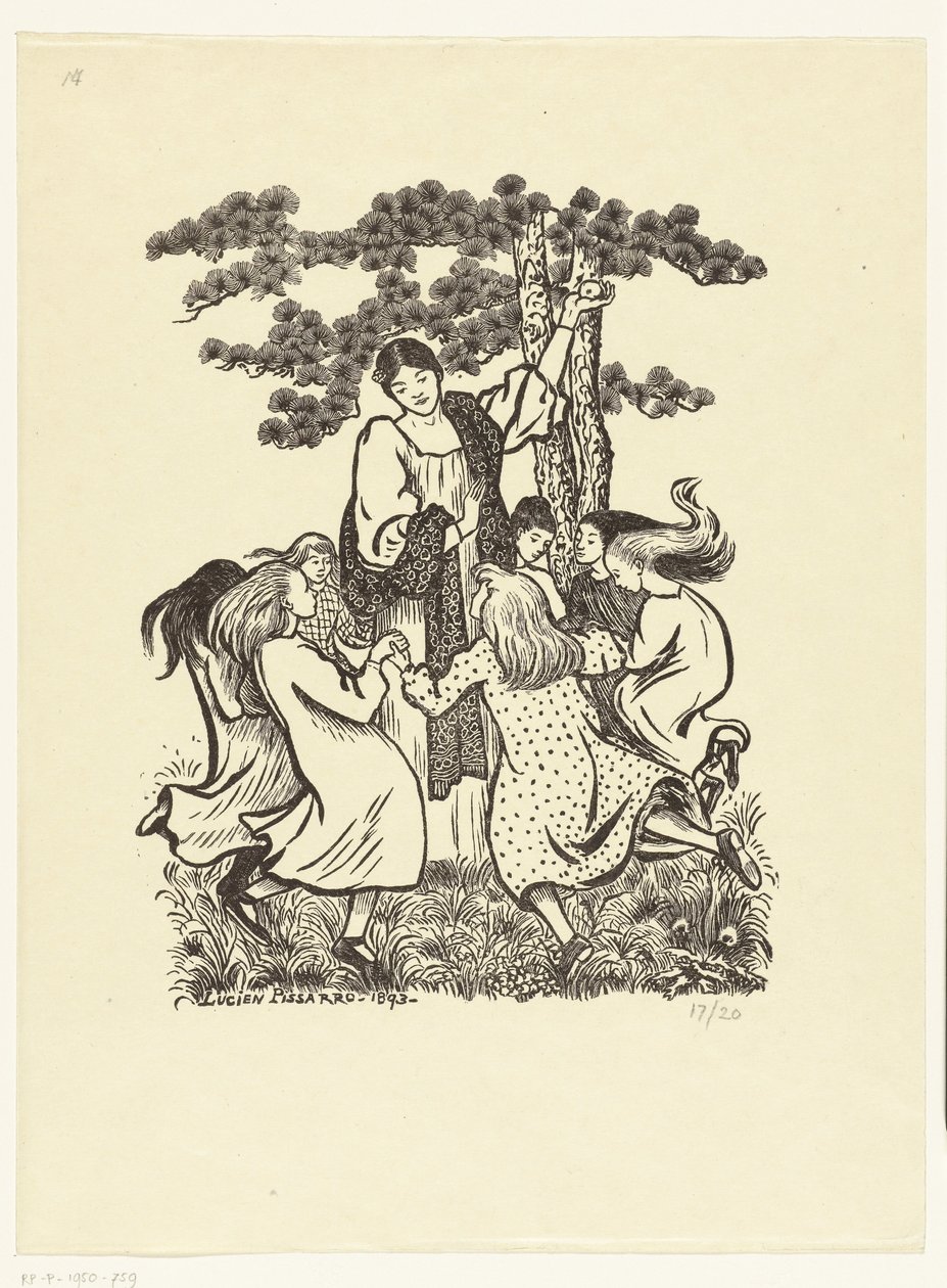 Dança redonda La Ronde de Lucien Pissarro