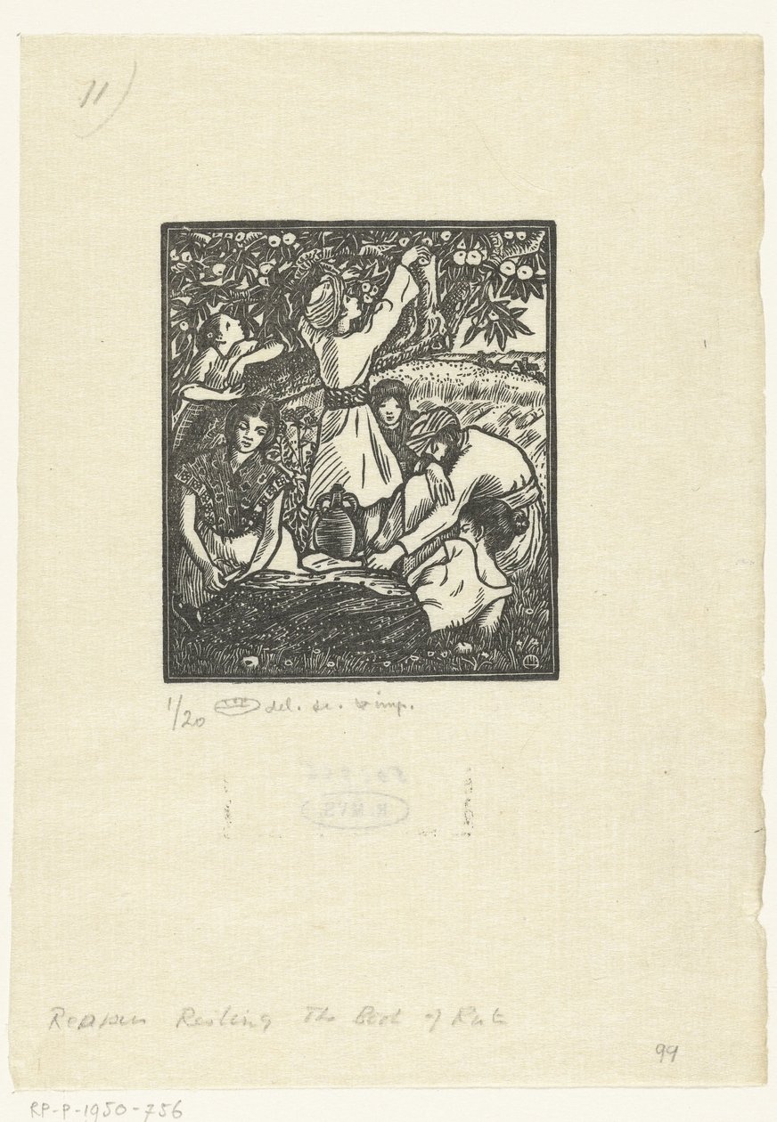 Leitores da arena de repouso de Lucien Pissarro