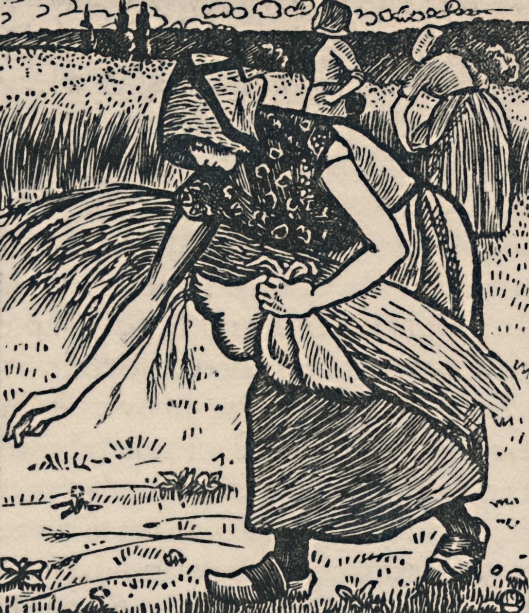 Ruth Gleaning, 1919 de Lucien Pissarro