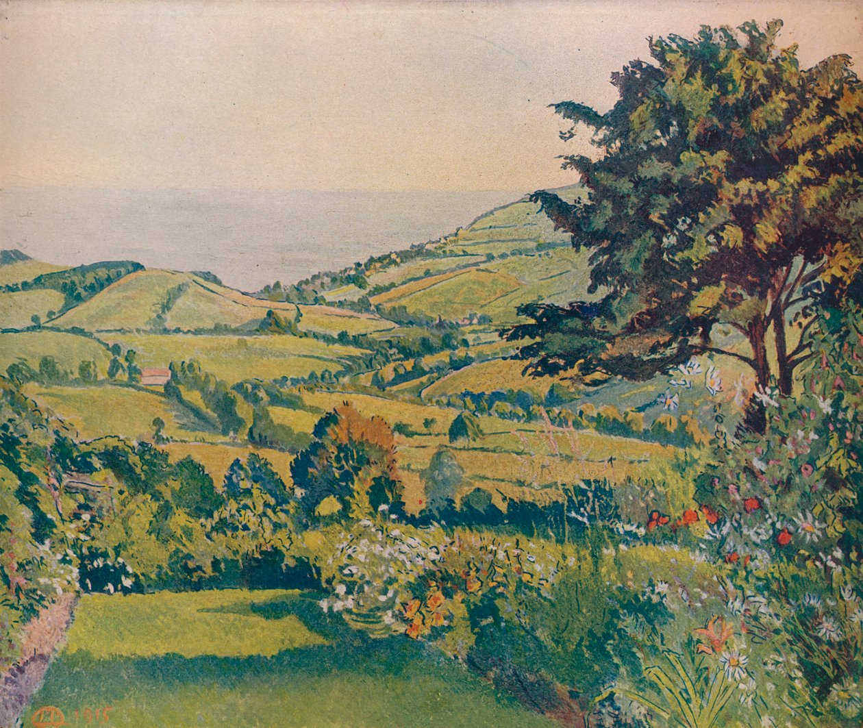 Vista para o mar, Fishponds, 1915, c1932 de Lucien Pissarro