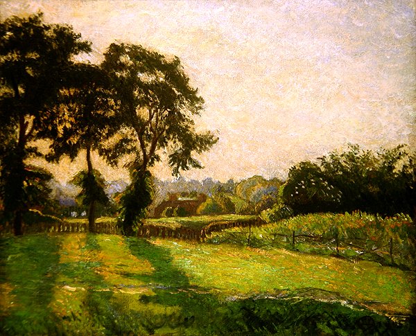 Sunset, Finchingfield, Junho de Lucien Pissarro