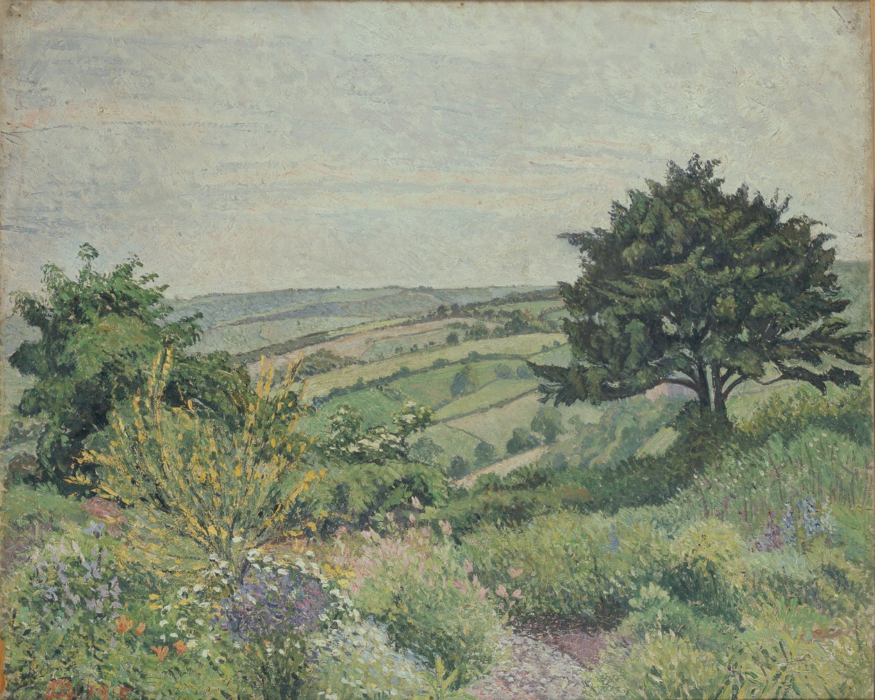 The Cottage Garden, Fishpond, 1915 de Lucien Pissarro