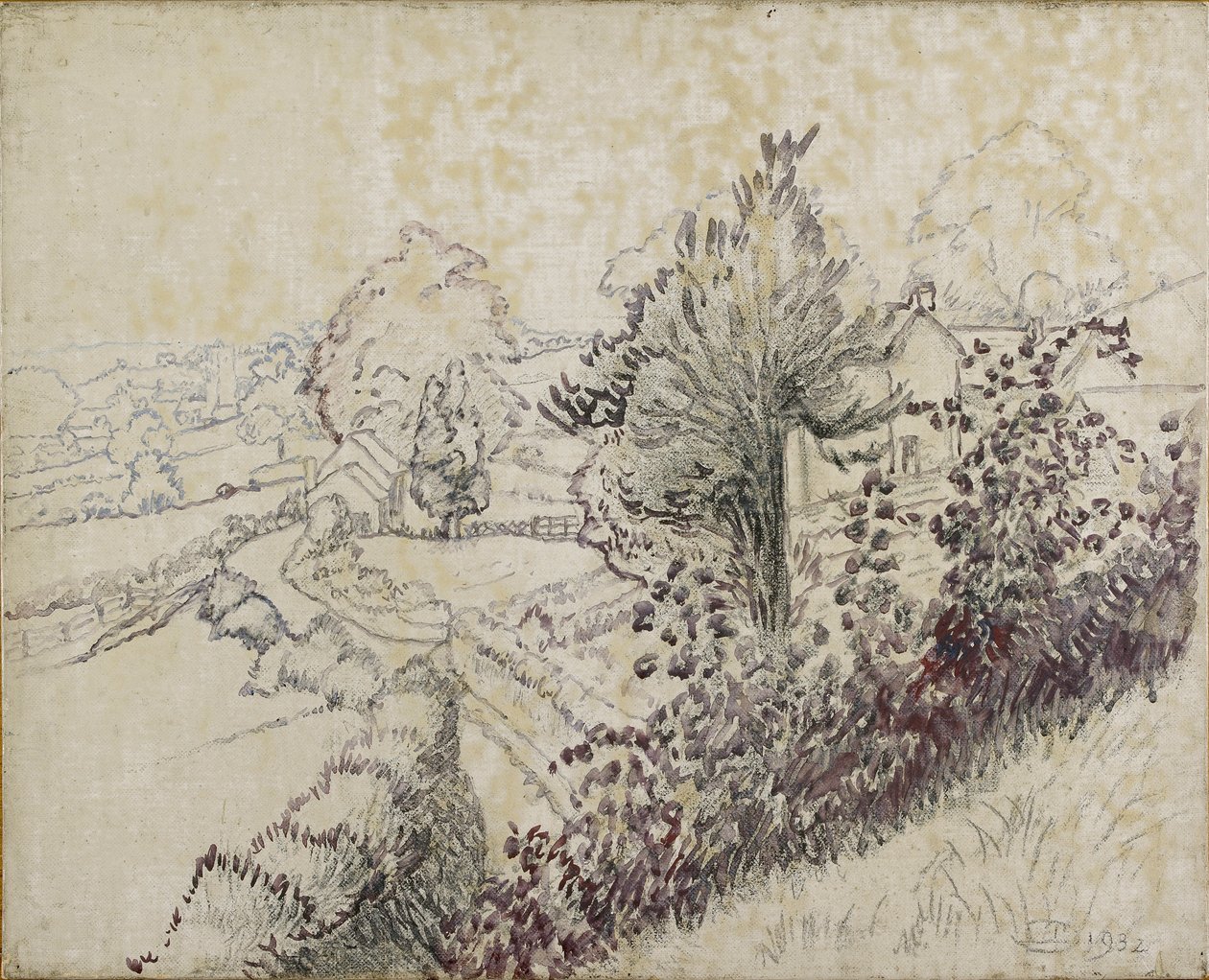 Vista de Leintwardine, 1932 de Lucien Pissarro