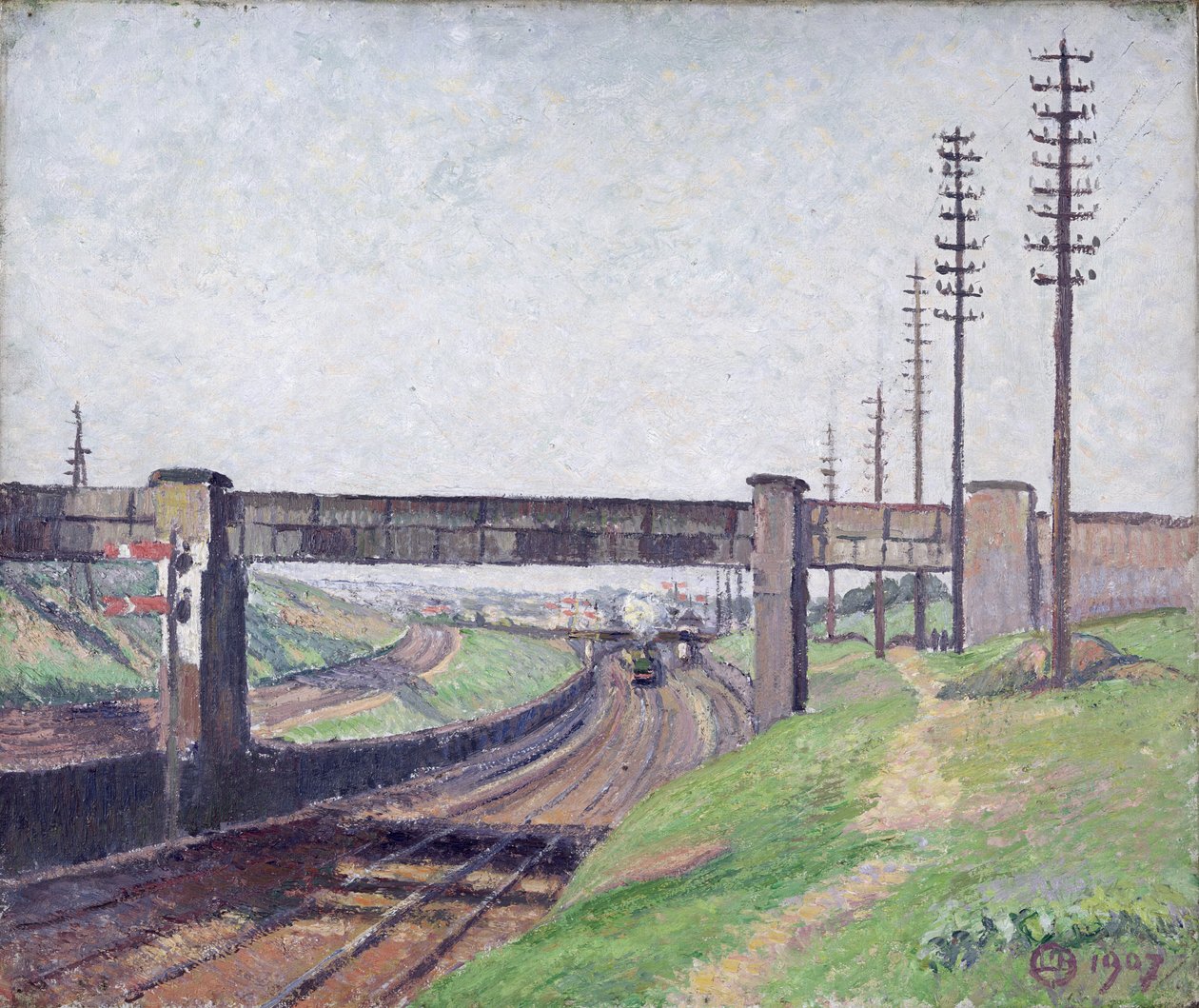 Wells Farm Railway Bridge, Acton de Lucien Pissarro
