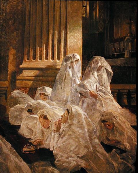 Os Comunicantes (óleo sobre tela) de Lucien Simon