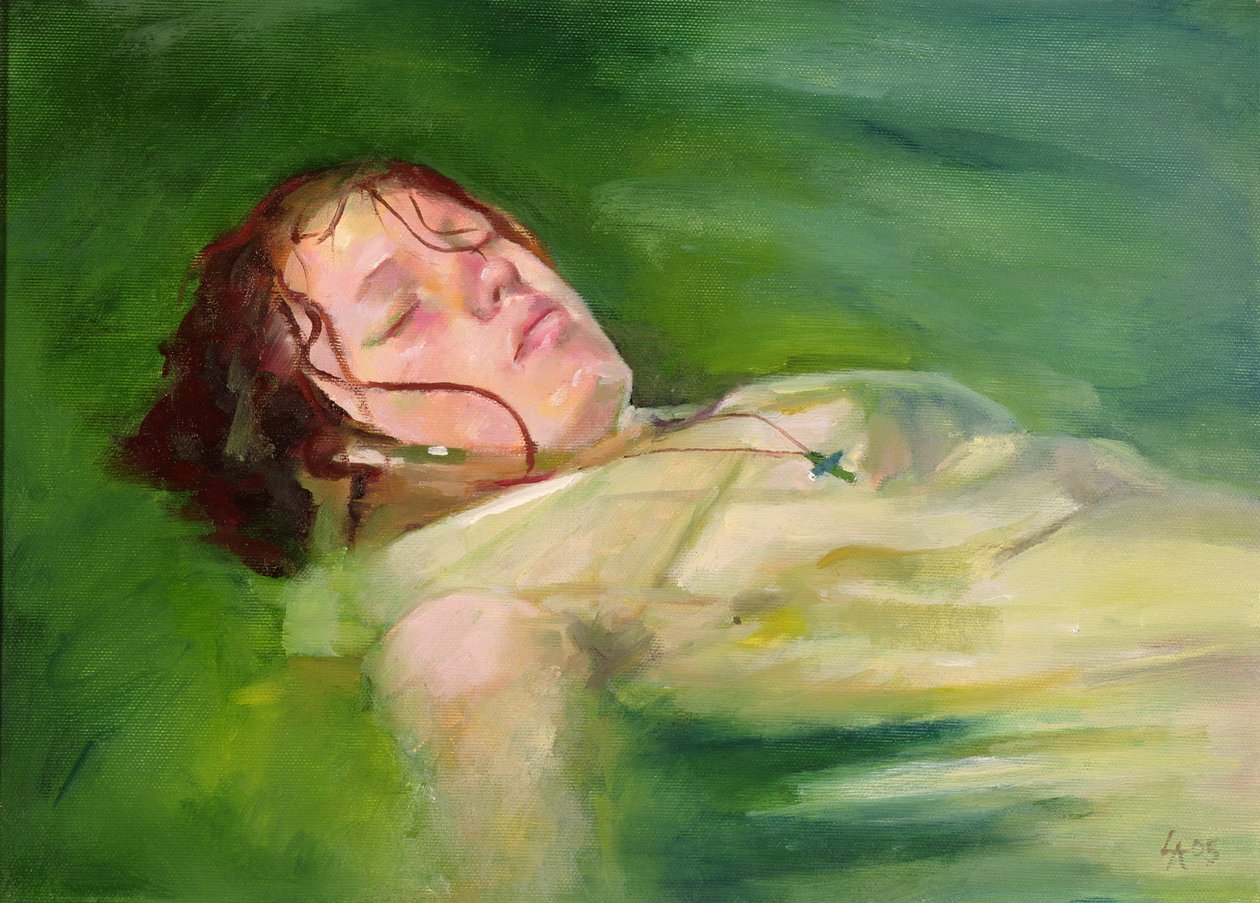 Rapariga à deriva, 2004 (óleo sobre tela) de Lucinda Arundell