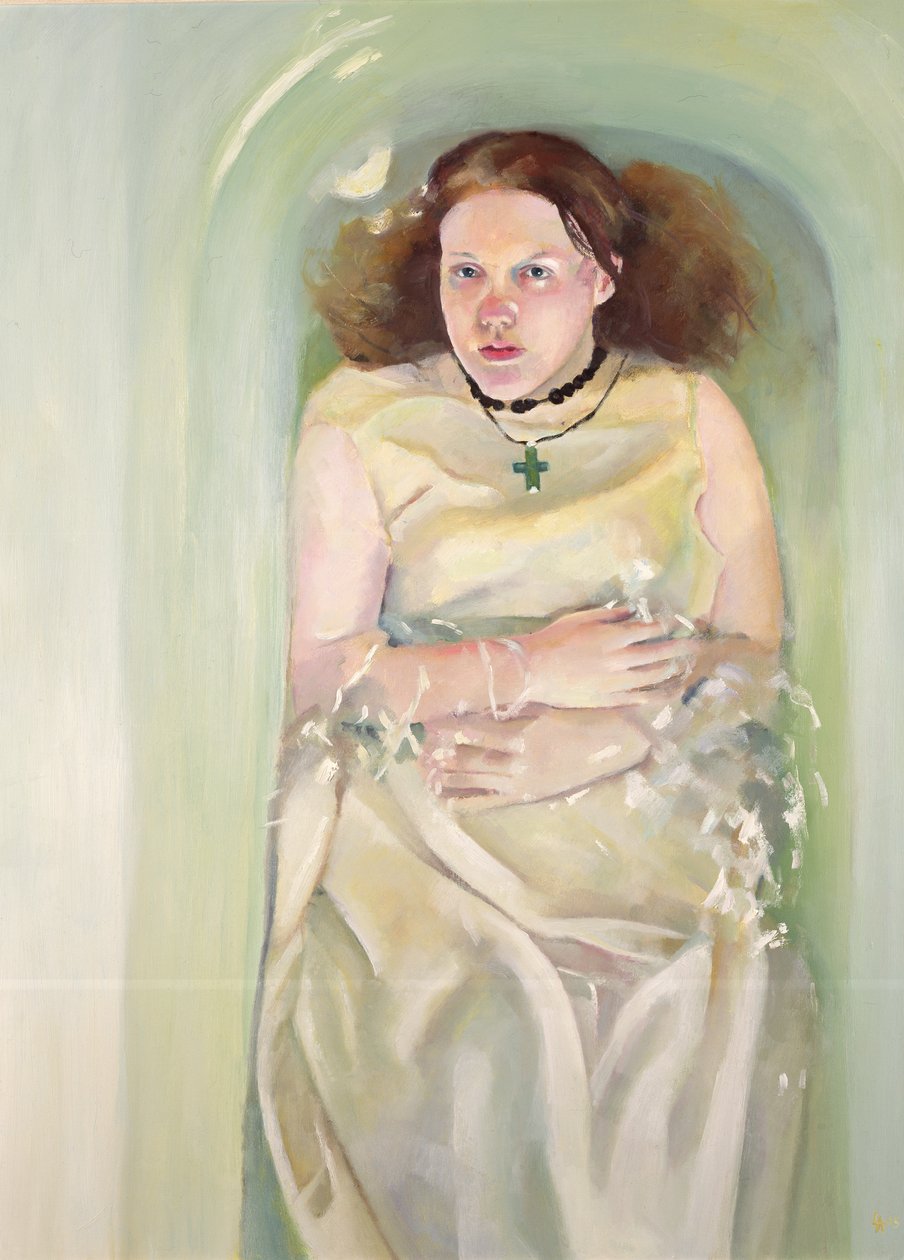 Rapariga no banho, 2004 (óleo sobre tela) de Lucinda Arundell