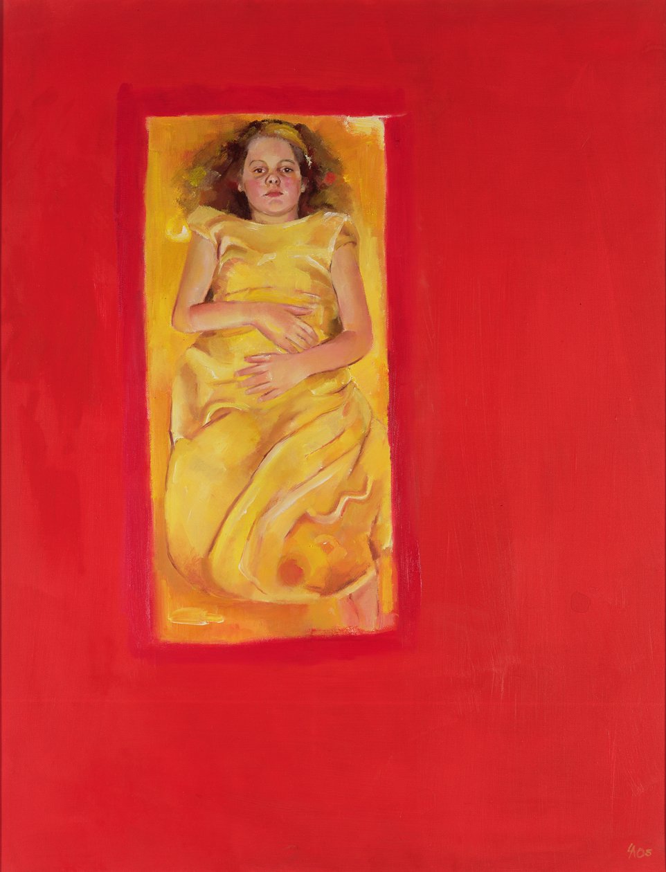 Rapariga na cama, 2004 (óleo sobre tela) de Lucinda Arundell