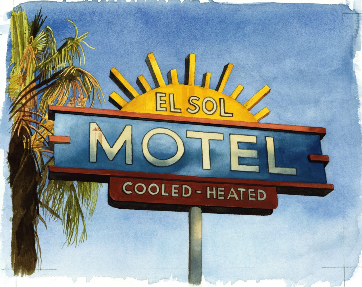 Sun Sets on El Sol, 2004 (wc no papel) de Lucy Masterman